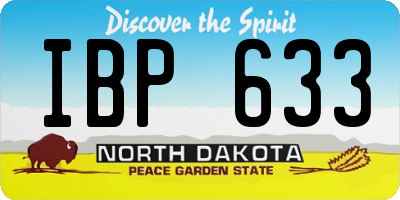 ND license plate IBP633