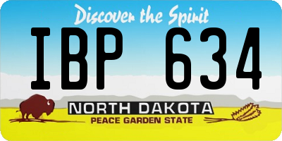 ND license plate IBP634