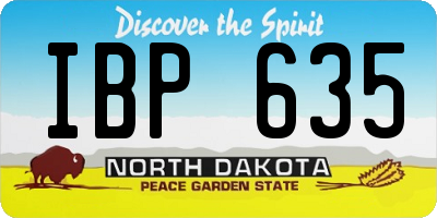 ND license plate IBP635