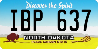 ND license plate IBP637