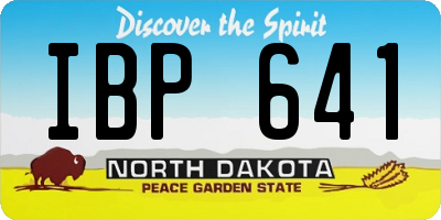 ND license plate IBP641