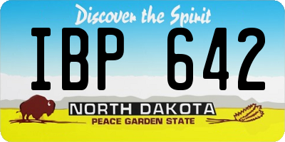 ND license plate IBP642