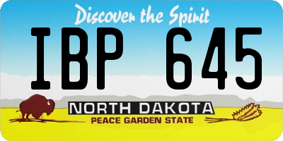 ND license plate IBP645