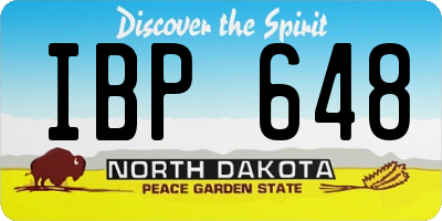 ND license plate IBP648