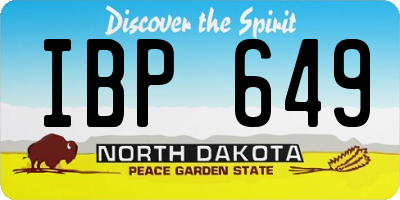 ND license plate IBP649