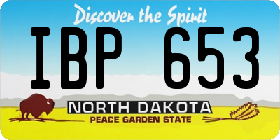 ND license plate IBP653