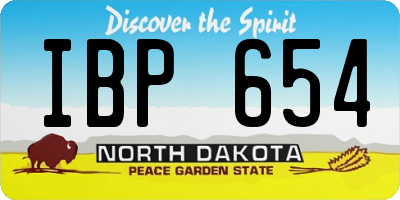 ND license plate IBP654
