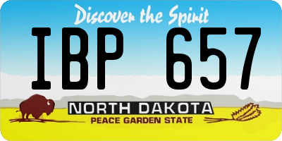 ND license plate IBP657