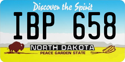 ND license plate IBP658