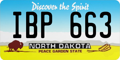 ND license plate IBP663