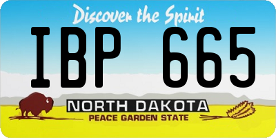 ND license plate IBP665
