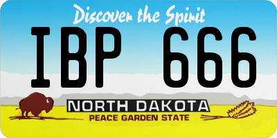 ND license plate IBP666