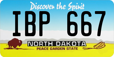 ND license plate IBP667