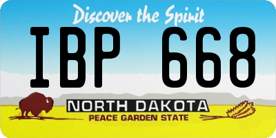 ND license plate IBP668