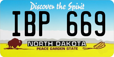 ND license plate IBP669