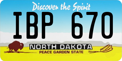 ND license plate IBP670