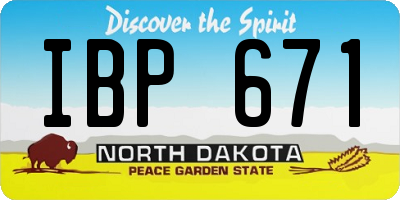 ND license plate IBP671