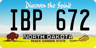 ND license plate IBP672