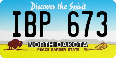 ND license plate IBP673