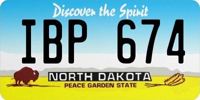 ND license plate IBP674