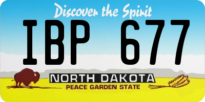 ND license plate IBP677