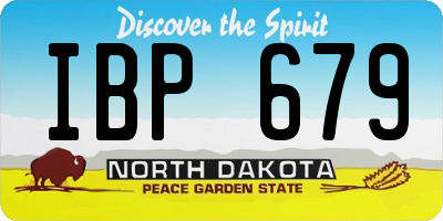 ND license plate IBP679