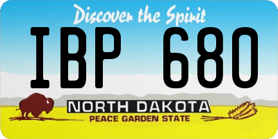 ND license plate IBP680
