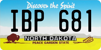 ND license plate IBP681
