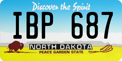 ND license plate IBP687