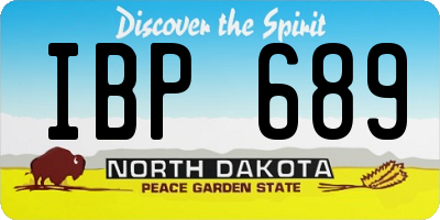 ND license plate IBP689