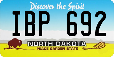 ND license plate IBP692