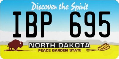 ND license plate IBP695