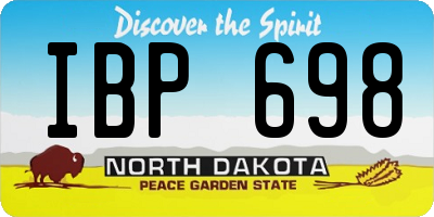 ND license plate IBP698