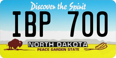 ND license plate IBP700