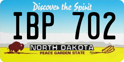 ND license plate IBP702