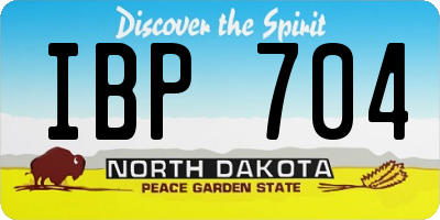 ND license plate IBP704