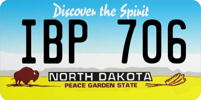 ND license plate IBP706