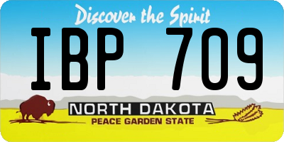 ND license plate IBP709