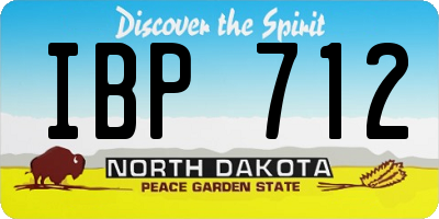 ND license plate IBP712