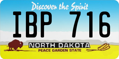 ND license plate IBP716