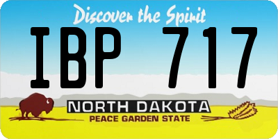 ND license plate IBP717