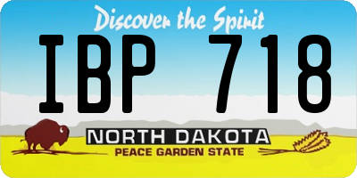 ND license plate IBP718