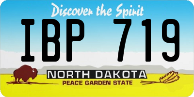 ND license plate IBP719