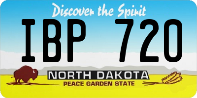 ND license plate IBP720
