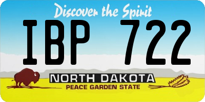 ND license plate IBP722