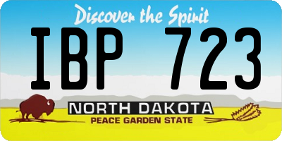 ND license plate IBP723