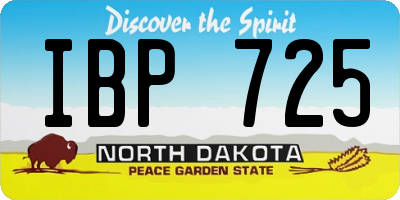 ND license plate IBP725