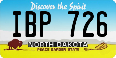 ND license plate IBP726