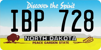ND license plate IBP728