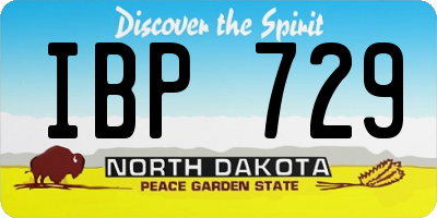ND license plate IBP729